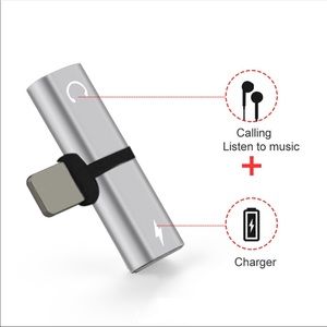 2 in 1 Audio Charging Adapter Lightning to 3.5mm